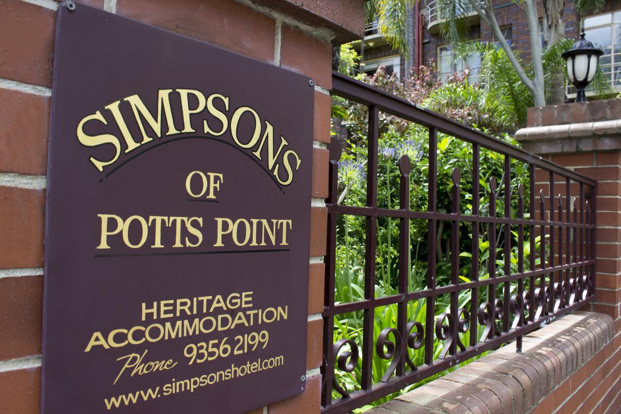Simpsons Of Potts Point Hotel Sydney Exterior photo
